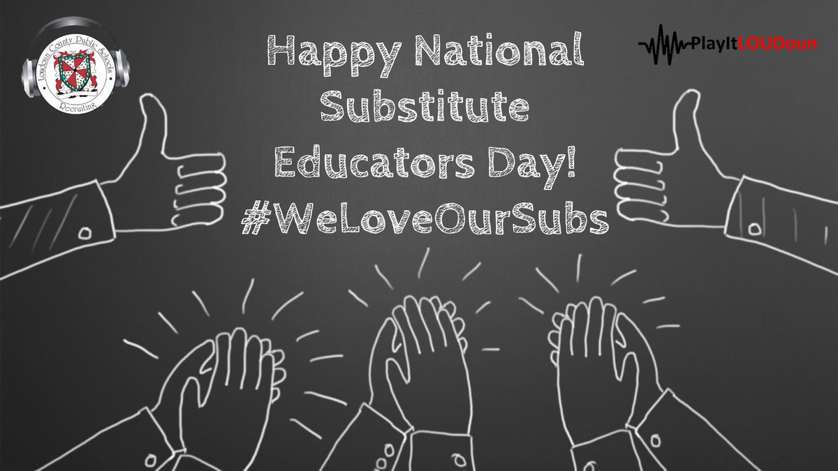 LCPS Jobs (@lcpsjobs) on Twitter photo Our subs do so much for our schools and students. Thank you for the hard work and dedication! #PlayItLOUDoun #WeLoveOurSubs Our subs do so much for our schools and students. Thank you for the hard work and dedication! #PlayItLOUDoun #WeLoveOurSubs