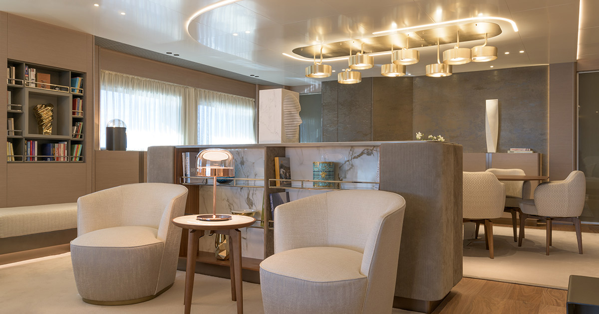 Florentia is a halfway place between different interior concepts: the innovation of the contemporary, the aesthetic of the classic. 
bit.ly/myflorentia

#rossinavi #weareourvessels #florentia #yachting #yacht #superyacht #myflorentia #interiordesign #design