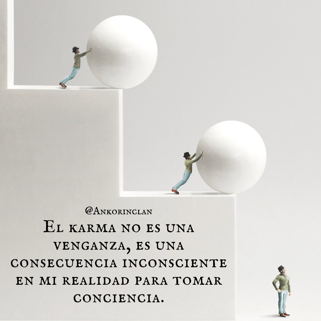 El karma no es una venganza, es una consecuencia inconsciente en mi  realidad para tomar conciencia., image size:1080x1080