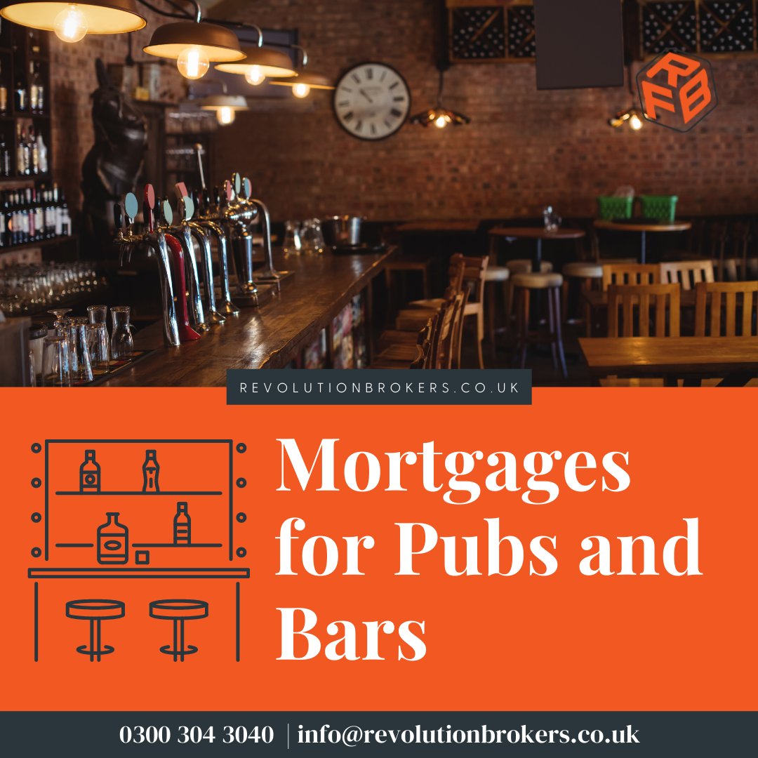 With years of experience in securing mortgage lending in the #hospitality sector, we can offer lending for investments in bars and pubs.🍻 Our lending spans specialist and mainstream lenders, and we can advise on the best options for your circumstances. revolutionbrokers.co.uk