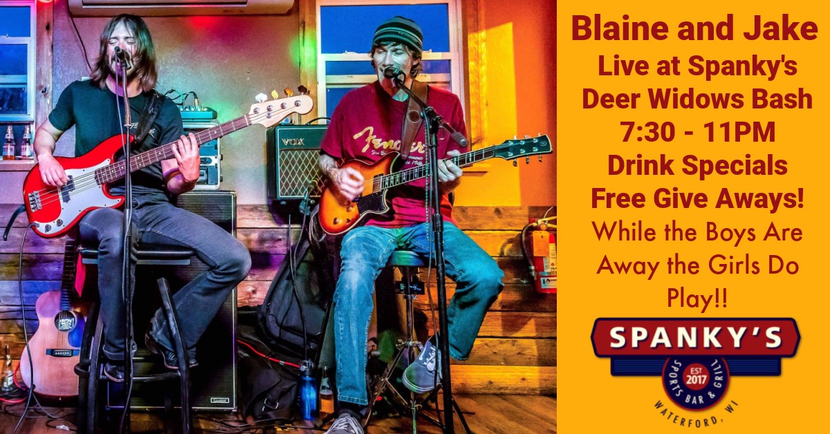 BarSpanky's tweet photo. Tonight, the amazing Blaine and Jake duo will be at Spanky's! These guys are so talented, and every time they come to play at Spanky's it is sure to be a great time. Come hang out at Spanky's for your Saturday night, the gang's all here! https://t.co/GCzlT75Brw