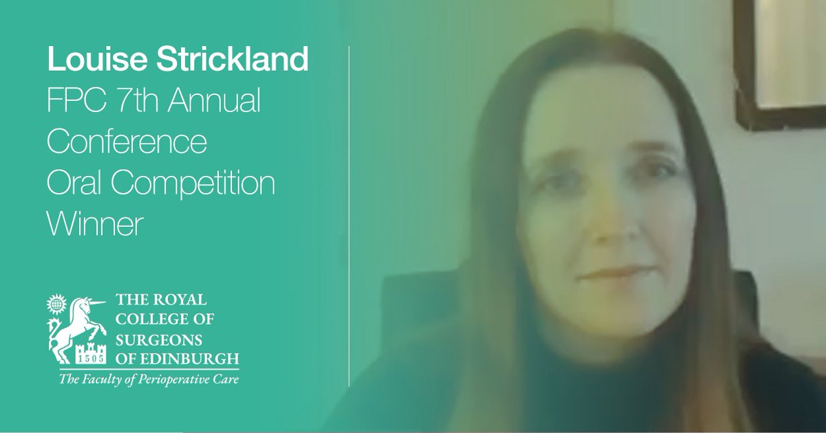 RCSEd's tweet photo. Congratulations to Louise on her winning submission - development of a patient-reported outcome measure (PROM) and change measure for use in early recovery following hip or knee replacement. Thank you to all entries and those who presented today! #abstractcompetition #FPC https://t.co/zpYLHJmx4Y
