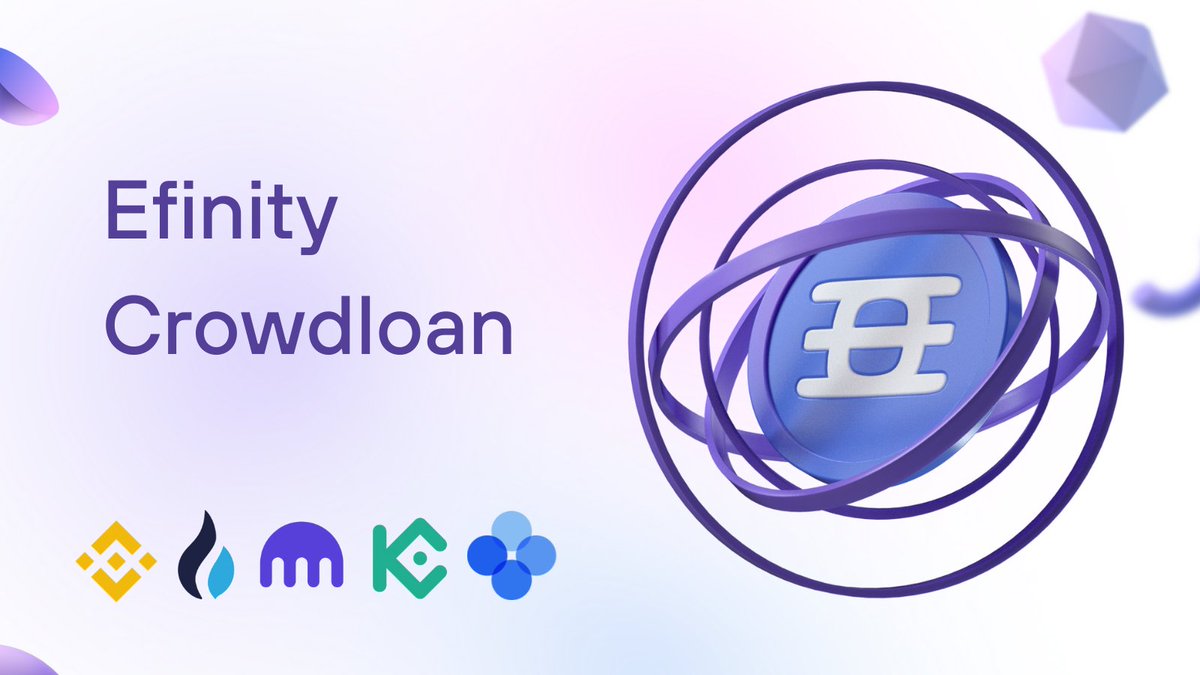 enjin's tweet photo. 🔵 Efinity Crowdloan 🔵

Contribute via
➡️ Exchanges: @binance, @HuobiGlobal, @krakenfx, @kucoincom, @OKEx 
➡️ Polkadot.js
➡️ https://t.co/QC6P6watnB

Rewards
➡️ 10% of $EFI supply (200M) to be distributed proportionally
➡️ Limited-edition NFTs

Details: https://t.co/h6chw2MZSU https://t.co/q4bdItVkUq