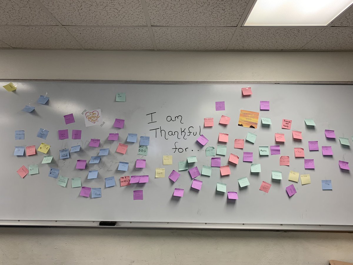 We are thankful for … #gratitudemonth #8Grade