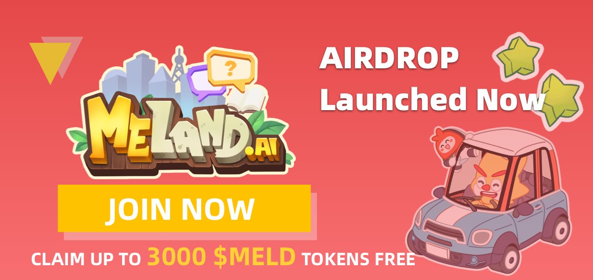 Web3Ninjass's tweet photo. Meland Airdrop : Get 140 MELD Tokens (For 5,000 Random Users)

Claim Here : https://t.co/bqLbSHQBwl

#Airdrops #AirdropCrypto #airdrop #airdropalert #BinanceSmartChain #Binance https://t.co/EBPavNEG9y