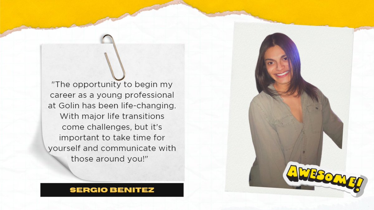 GolinDAL's tweet photo. Up next, Sergio! He shares with us how to get ahead in the internship🤩 https://t.co/YpvWyPqEaW