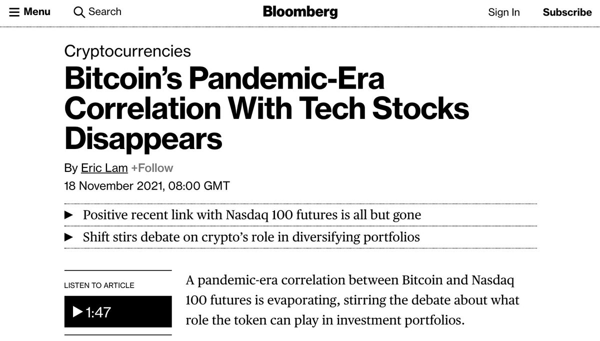 APompliano's tweet photo. Bitcoin is the best institutional-grade asset that provides investors with an asymmetric return profile, while also presenting non-correlation to their investment portfolio.

Every investor on Earth is looking for a non-correlated, asymmetric asset. https://t.co/nJHWjlPIme
