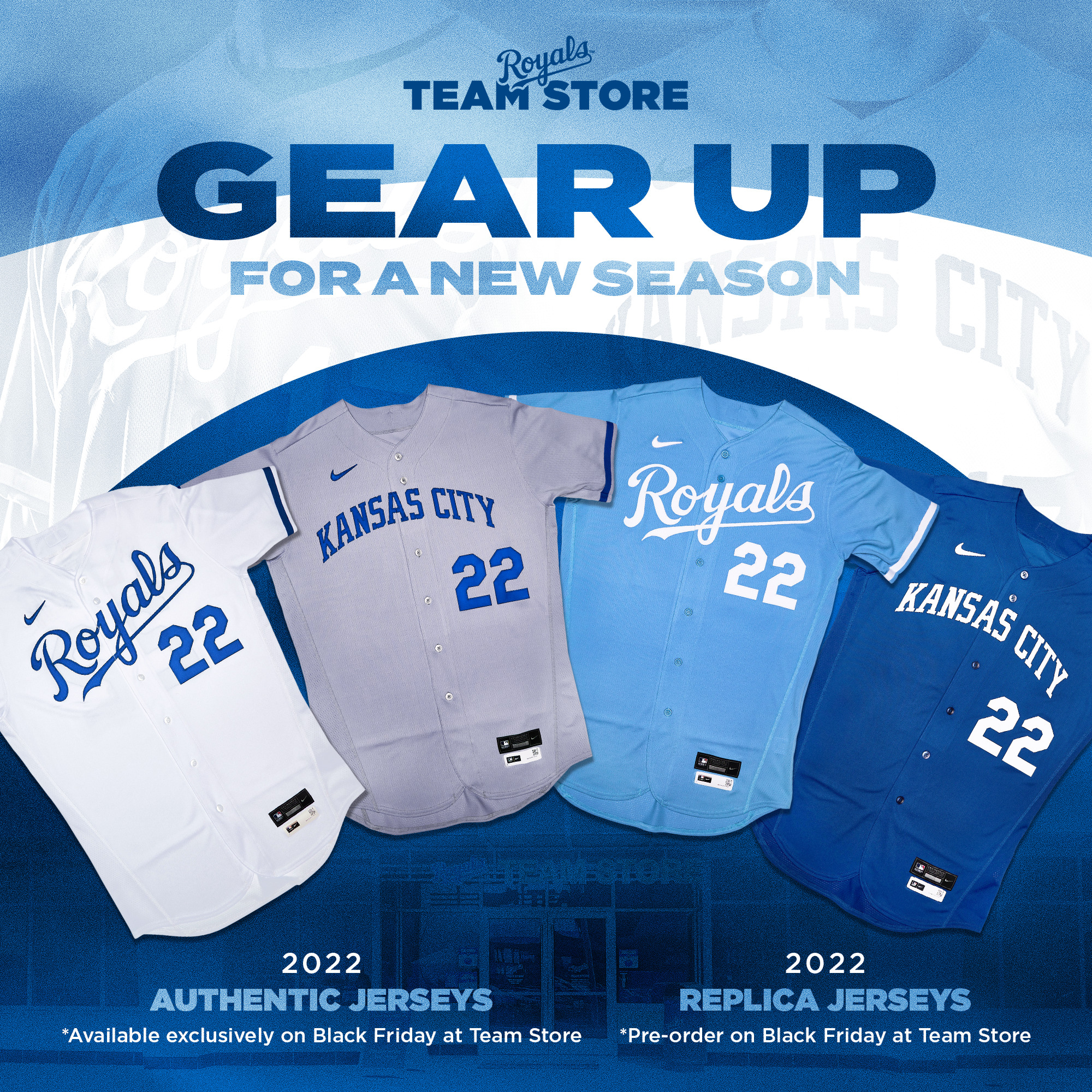 Kansas City Royals on X: Get your new authentic or replica jersey on Black  Friday, exclusively at the Royals Team Store. / X