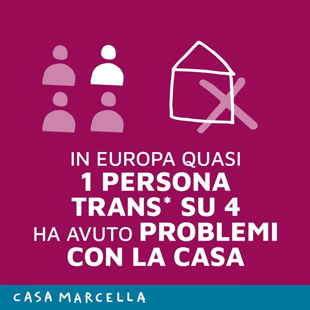 📢 L'esclusione abitativa è una forma di violenza!

In Europa nel 2020 il 17% delle persone LGBTQIA+ tra i 18 e i 24 anni ha provato una qualche forma di esclusione abitativa. La percentuale sale al 24% per le persone trans* e al 41% per le persone intersessuali. (1/6)
#tdor2021