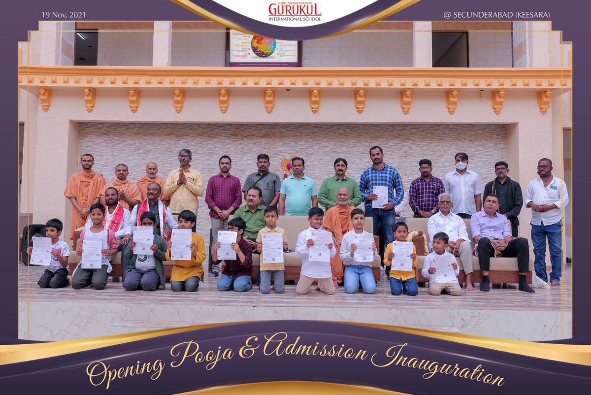 rajkotgurukul's tweet photo. Opening Pooja & Admission Inauguration
at Swaminarayan Gurukul Rajkot Sansthan - Secunderabad
#hyderabad #gurukul #secunderab #india #swaminarayan #Telangana https://t.co/PagdG7nvEQ