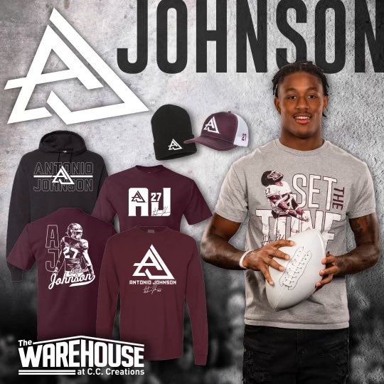 Antonio_johns0n's tweet photo. Gear up with your #Two7 merch this weekend at the @warehouseatcc! Thankful for all the love and support. GigEm https://t.co/UApipw7Dus