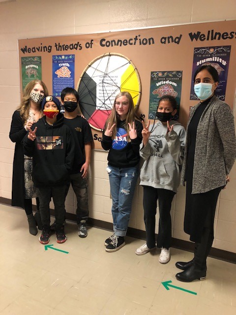 Weaving Threads of Connection.  A visit from Area 1 Director, Ms. Randhawa, was well received by the students and staff.  We have missed seeing our people in person and sharing our learning and lived experiences. <a href="/westdalhousie/">West Dalhousie</a> <a href="/CbeArea1/">CBE Area 1</a> <a href="/PremRandhawa4/">Prem Randhawa</a>