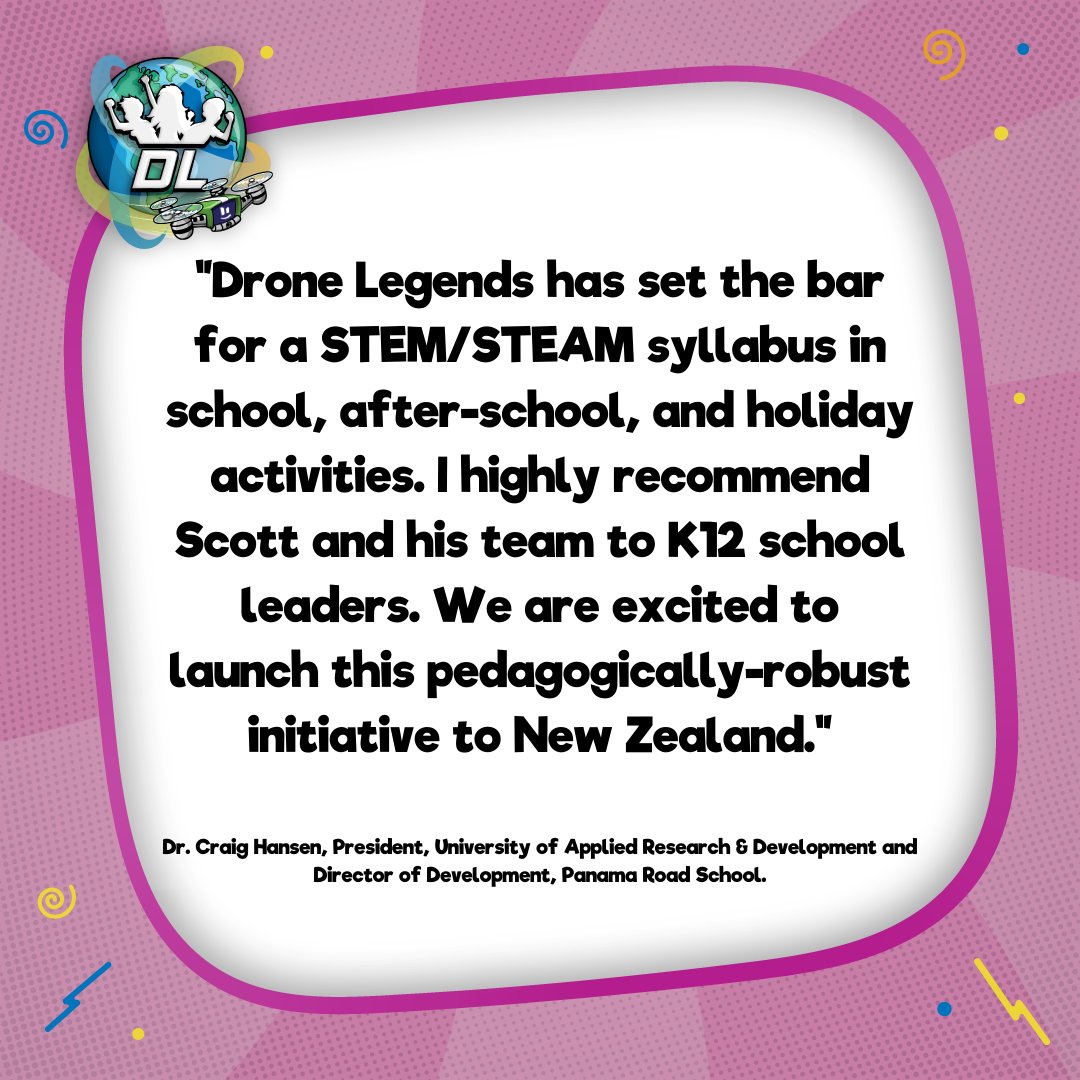 Drone_Legends's tweet photo. 🚀Want to see DL for yourself? Our site has all the dets: https://t.co/D8pxcNM0Bw
#dronetech #dronesinschools #droneclass #dronecamp #afterschoolprogram #enrichment #droneteacher #dronelegend #dronelegends #dronesinschool #elementaryed #elementaryschool #students #teachers https://t.co/LfaJeEJkgf