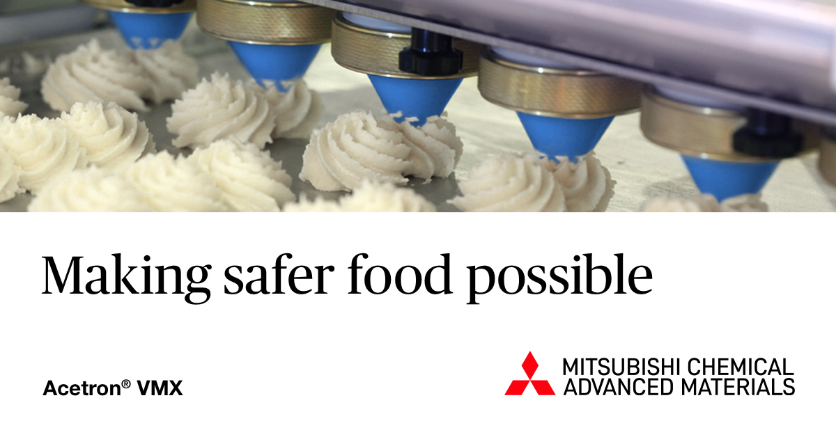 MCAMconnect's tweet photo. Our unique Acetron® VMX is the only #thermoplastic #materials that combine three-way (#Visual, #Metal and #X-ray) #detectability. This makes our ground-breaking Acetron® VMX material the leading industry choice for #foodsafety and efficiency today. https://t.co/pQIYYYggvm