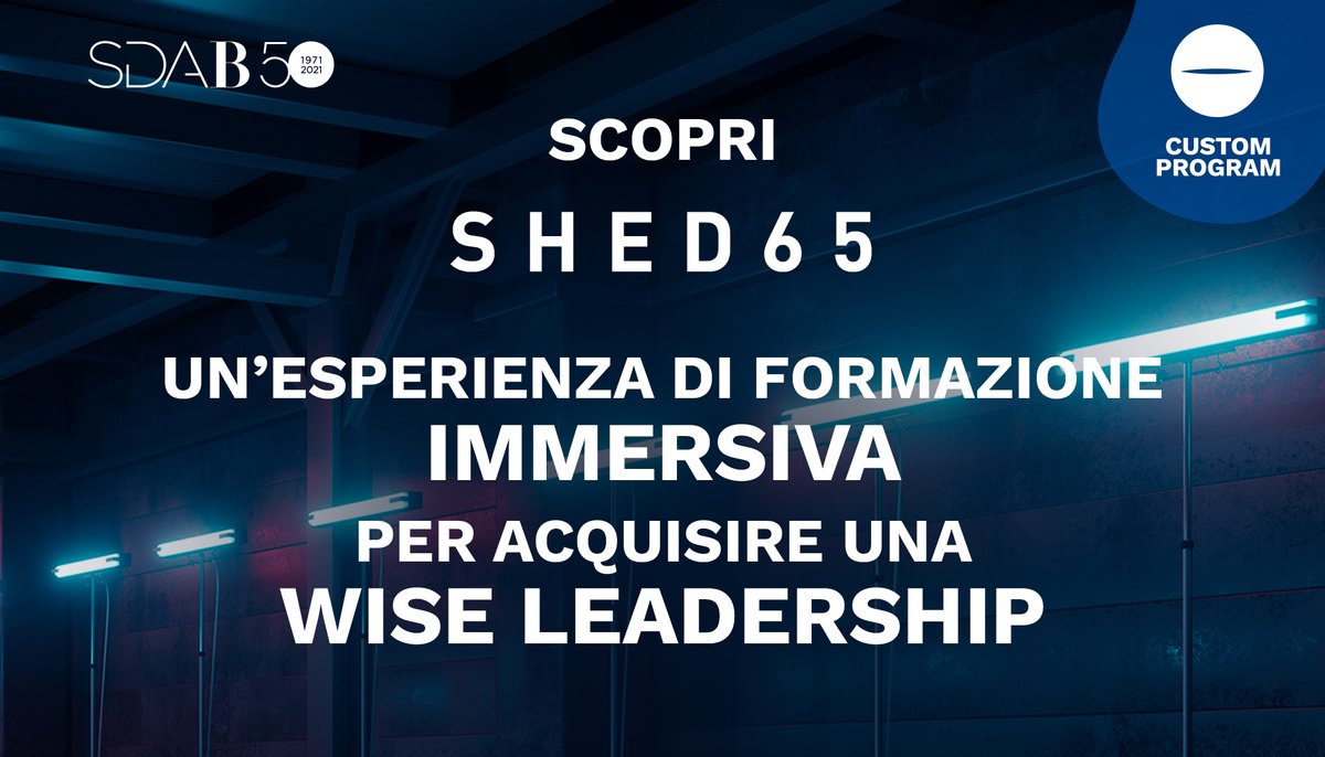 sdabocconi's tweet photo. Un'esperienza di formazione immersiva per acquisire una wise leadership. In partnership con Newton nasce #SHED65: una simulazione su #gamification per allenare la #leadership.
Scopri di più: https://t.co/od2ivNnaCH

#SuMisura #CustomProgram #FormazioneManageriale #SDABocconi https://t.co/MWQuj5yw18