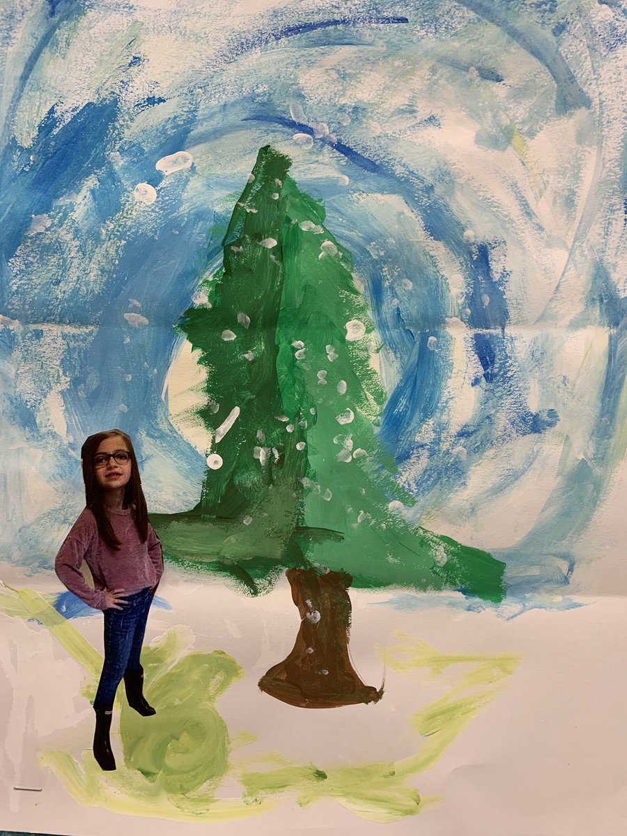 MrsMelMoon's tweet photo. Our 3rd Graders created the perfect pine trees this week! We practiced painting &amp; blending as we created our snowy evenings 🌲❄️🎨 #WeAreStrongsville #KinsnerElementary #ArtTeacher https://t.co/KkngEuNLsl