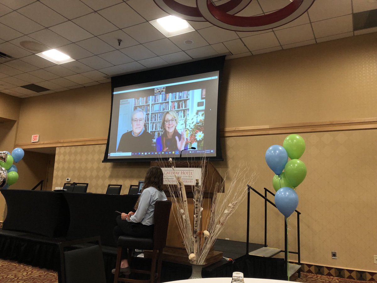 Deb and Jim Fallows presenting for our 25th Anniversary ⁦<a href="/Trees_Forever/">Trees Forever</a>⁩ sharing key markers for resilient towns ⁦<a href="/isuExtNews/">ISU Extension News</a>⁩ Thanks Iowa State!
