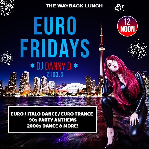 ILuvEurodance's tweet photo. Lock in for #EUROFRIDAYS w/@TheRealDJDannyD
on @Z1035Toronto. LIVE AT NOON Fridays. Dropping the very BEST in #EURO, #Italodance, #EuroTrance, #90s #PartyAnthems, #2000s #Dance & more! #Z1035 #Waybacks #FM #radio #Toronto #RT #waybacklunch #Eurodance #DJDannyD #music
@TonyMonaco https://t.co/zjK2YVij8O