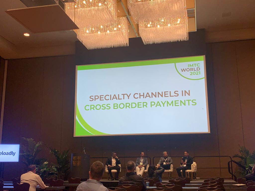 DTOneSolutions's tweet photo. That's a wrap on day 4 event at IMTC. DT One was grateful to join a panel session led by cross-border payments actors and our own Carlos Ore ;  Mingled with Hugo Cuevas-Mohr, CEO IMTC; Lots of networking with key players and got some time to catch up with our Thunester friends. https://t.co/7ed4I2wbKk