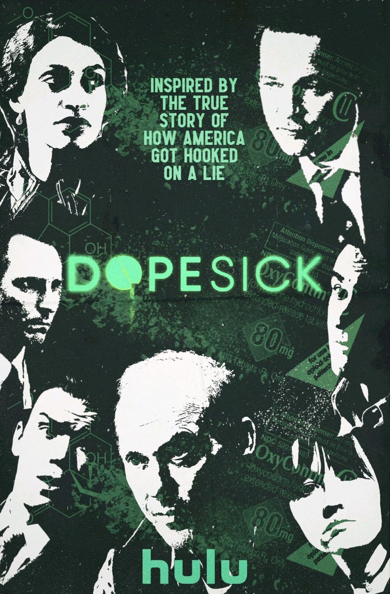 Quick poster I made after watching the series finale of the excellent show #Dopesick 
I'm still blown away at the scale of the subject matter and really respect the people involved for bringing such and important issue into the current spotlight.
#DopesickHulu