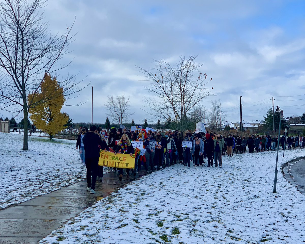 BallantyneCW's tweet photo. One of the many gifts of being a teacher is seeing the enthusiasm, creativity & unbridled joy in the eyes of teenagers.
There is no greater honour than to witness their growth as leaders, as they become anchored in their own voice.
❤️🧡💛💚💙💜🖤🤍🤎
#UnityMarch #CWDHS @ugdsb https://t.co/is4kzXPI6W