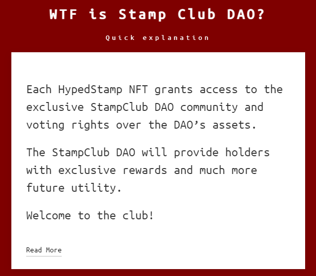 HypedStamps's tweet photo. Each stamp is much more than just a collectible. Learn more in https://t.co/zDteOJvIdW . #dao #stamps #NFTs #NFTsCommunity https://t.co/AtFQk5vdEp