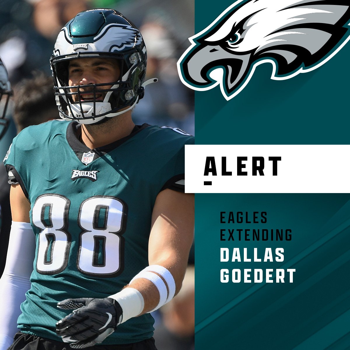 NFL on X: 'Eagles, TE Dallas Goedert agree to 4-year, $57M contract  extension. (via @RapSheet + @MikeGarafolo)  / X