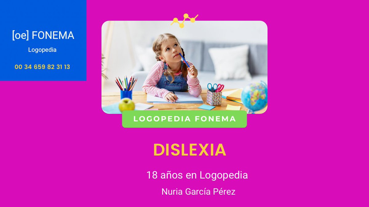 FonemaLogopedia's tweet photo. [ Logopedia ] Vídeo sobre dislexia

👉https://t.co/i7HULnaGoZ

#logopedia #infantil #fonema #dislexia https://t.co/RKg3aQGbpK