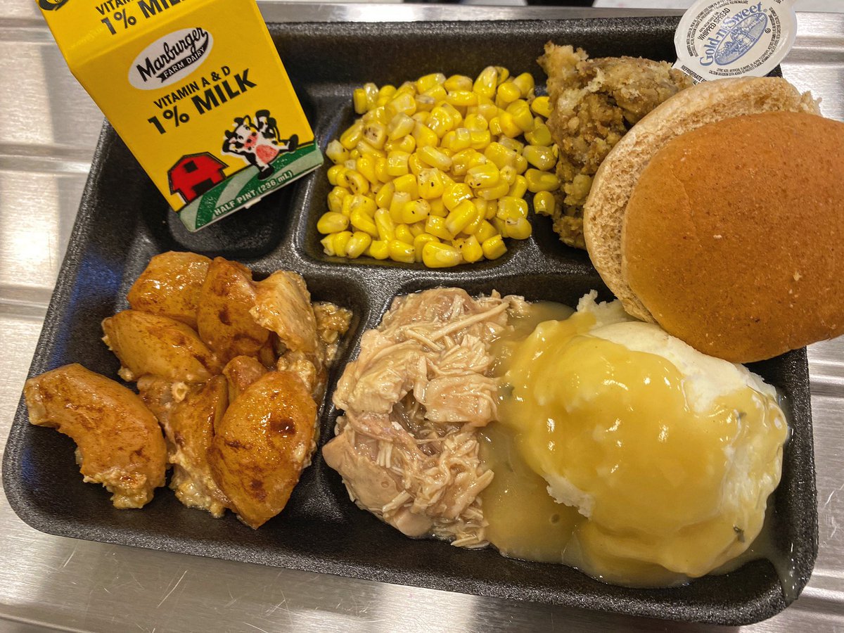 tng_butlercafe's tweet photo. From our family to yours, HAPPY THANKSGIVING!! 🦃
Check out the special holiday meal our #DinnerProgram students enjoyed! #TurkeyAndStuffing #MashedPotatoes #AppleCrisp https://t.co/yeUHkSAi8q