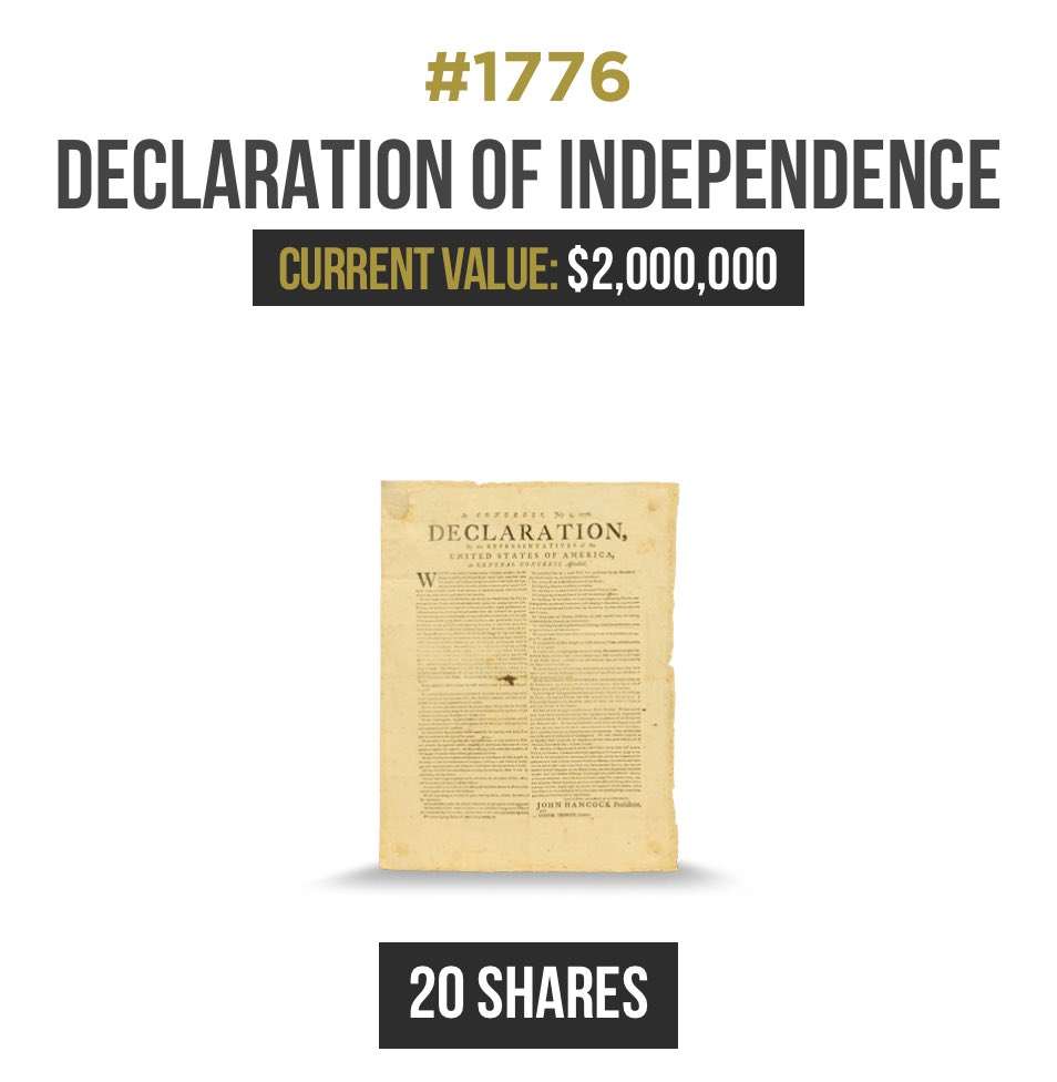 I own a DECLARATION OF INDEPENDENCE on https://t.co/grwm70XU2j, Are You In? https://t.co/cdN4UH4o62