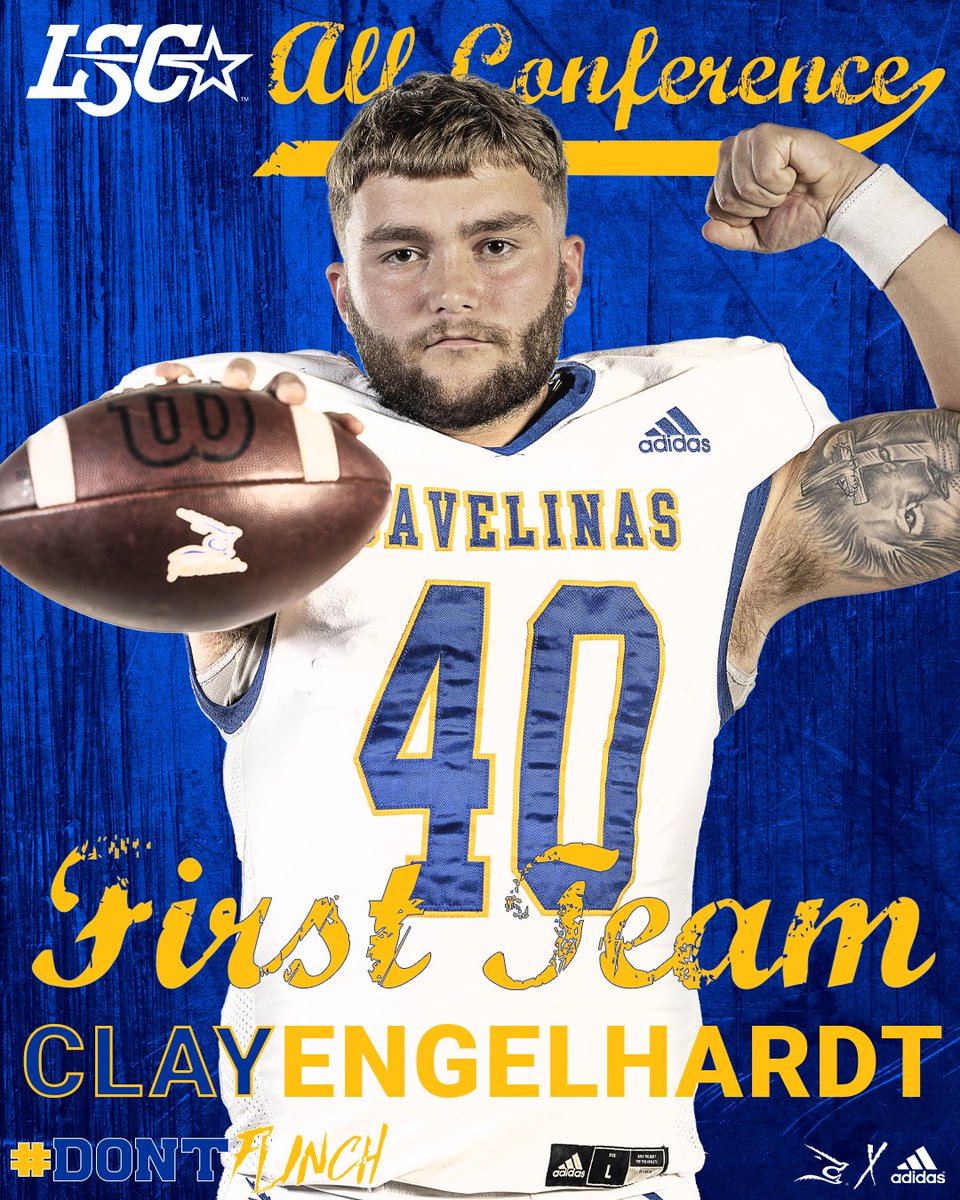 JavelinaFB's tweet photo. Our First Team All-LSC selection for 2021 is Clay Engelhardt!

Congrats Clay!

#DontFlinch #GoJavelinas https://t.co/SJB7zRyl2U