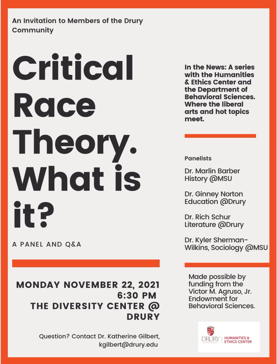 This coming Monday, join Drury professors for an informative discussion panel in the Diversity Center Building!
