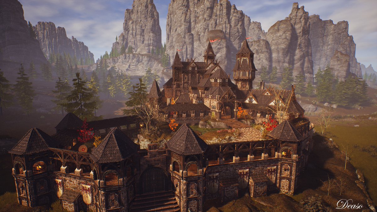 Nemedian Castle in #conanexiles A WIP since the day the DLC launched :)

For more pictures, interiors, mod-list and more please see: reddit.com/r/ConanExiles/…