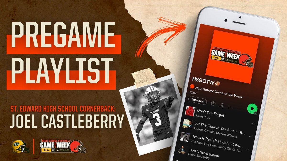BrownsYouthFB's tweet photo. Turn up time 🎧 Check out what these gamers are listening to during pregame🎮

#HSGOTW | @Zyionbrown0 | @HamulaMatthew | @CastleberryJoel | @BenButlerr1 https://t.co/ZFCF7bEvNy