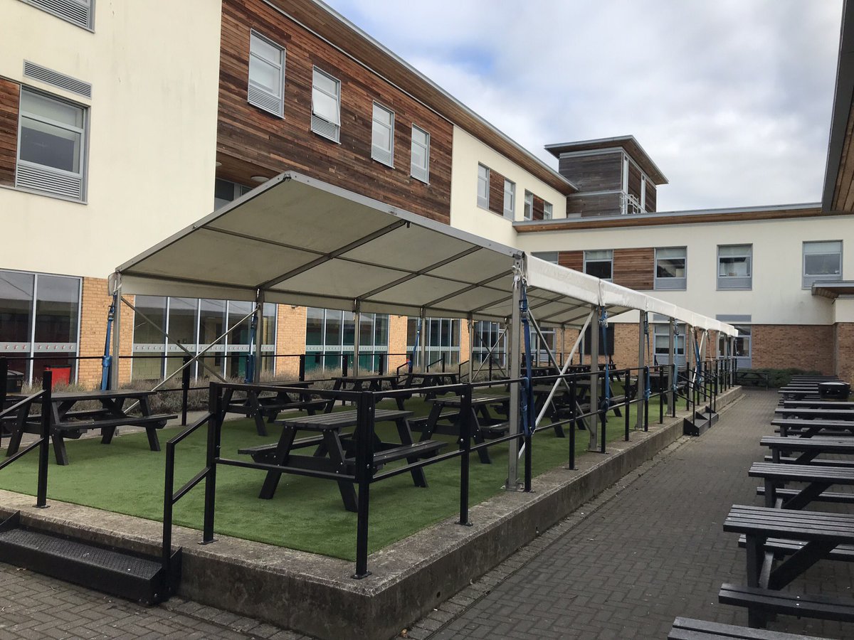 waltonsmarquees's tweet photo. Creating a covered space for the winter for young people to stay safe while mingling https://t.co/p8N6plXwZ0