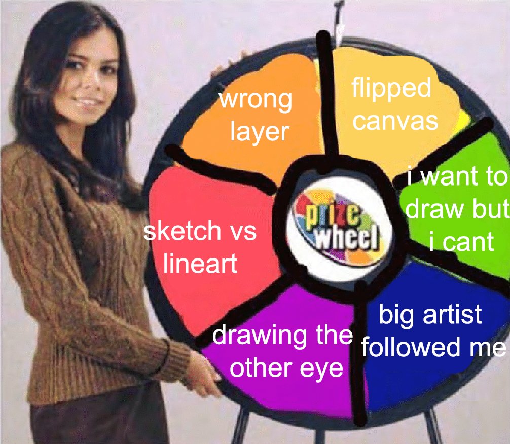 digital artists picking what joke to make next