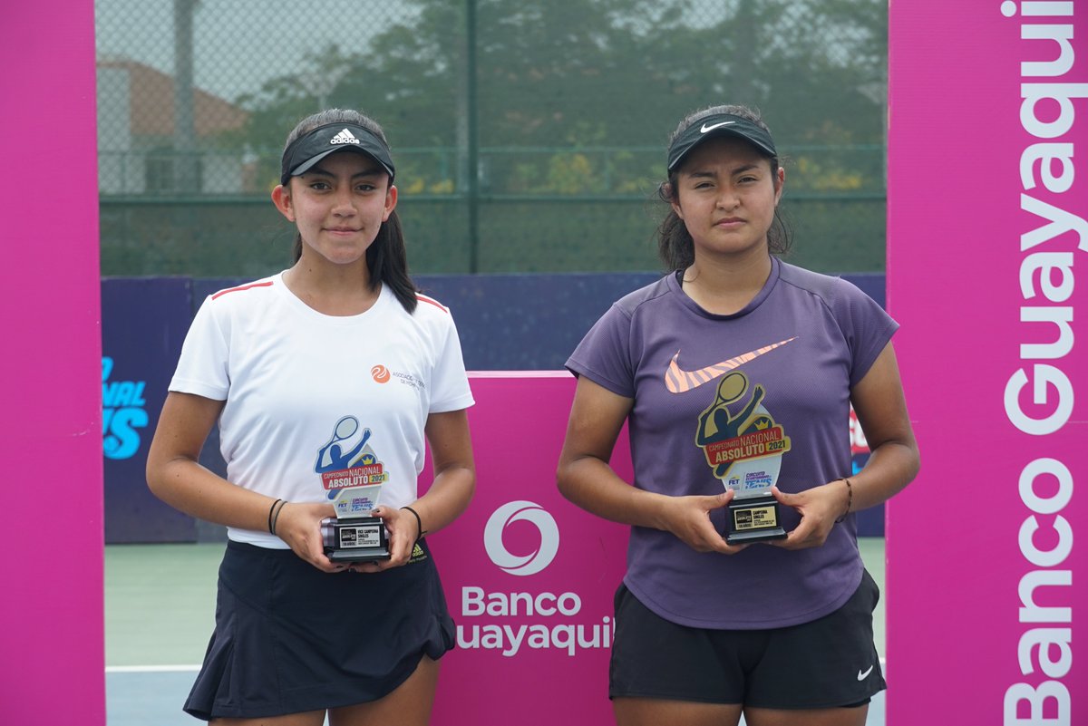 FETenis's tweet photo. CAMPEONATO NACIONAL ABSOLUTO 2021
14-21.NOVIEMBRE/ ANEXO GUAYAQUIL TENIS CLUB 

🏆Final damas 18 años
🥇Ivanova Lucero (TUN) a 🥈Cinthya Puetate (PIC) 6-0, 6-4

Gracias al auspicio de
@BancoGuayaquil @TelconetLatam @LoteriaNacJBG @marathonsports_ #RobinSoderling https://t.co/Cn9vwQ0FtQ