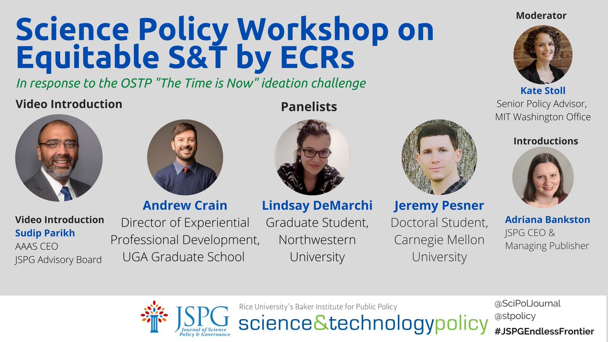 SciPolJournal's tweet photo. This month, authors from the @SciPolJournal special issue on Shaping the Future of Science Policy turned their #SciPol ideas into action for the #SciEquity @WHOSTP ideation challenge. 

View their response + a video intro by @sudipsparikh: https://t.co/ioxTflo8O3 

#OSTPTimeISNOW https://t.co/d6zLsSGkM9