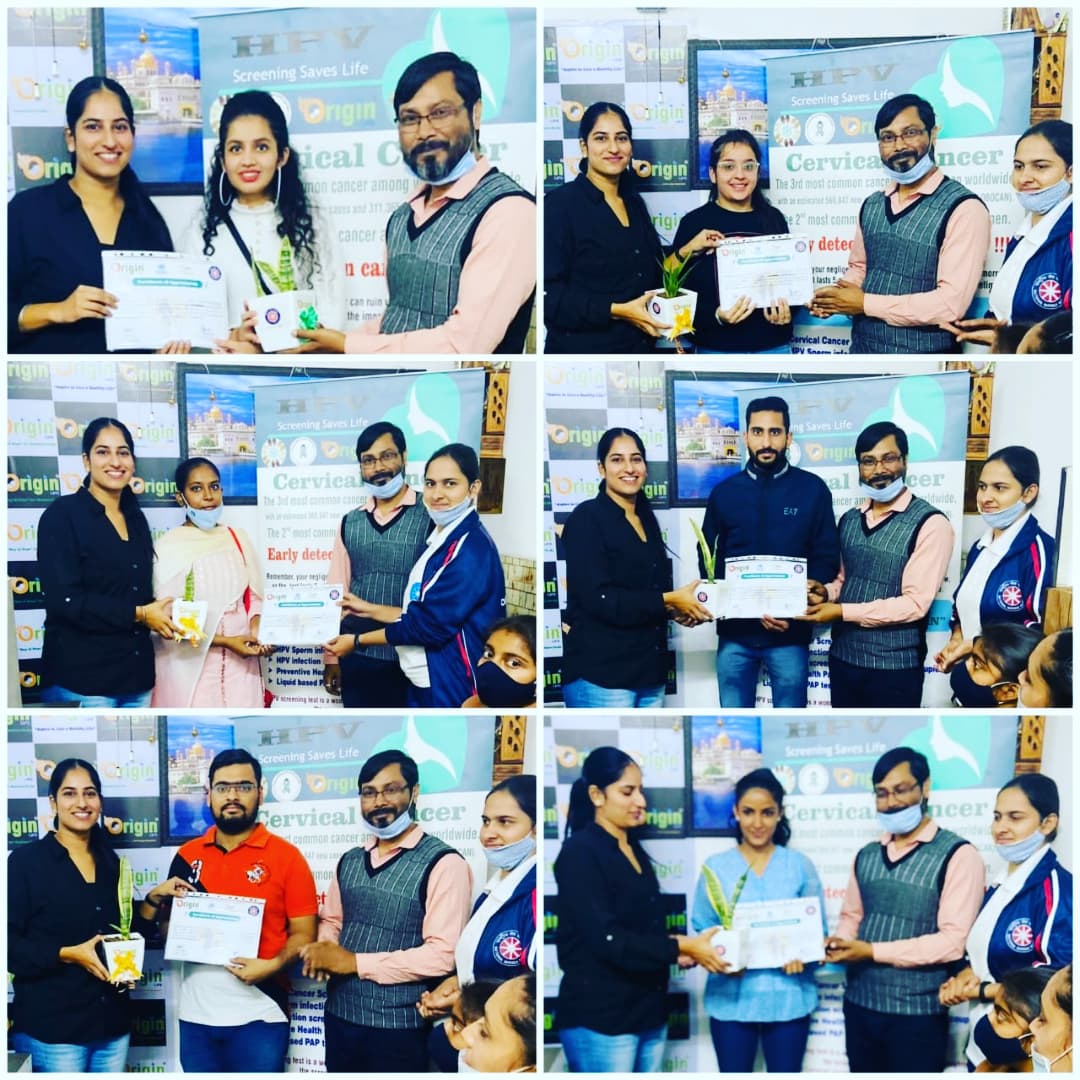 NSSOpenUnit's tweet photo. ℕ𝕆𝕋 𝕄𝔼, 𝔹𝕌𝕋 𝕐𝕆𝕌
#NSSbuddies under #AzadiKaAmritMahotsav India@75, felicitated BEST-5 entries in Poster Making & Essay Writing Competition on the theme "Eliminate Cervix Cancer" @ #OriginLife ResearchCentre
#IcanIwill #Youth4India
@_NSSIndia @YASMinistry @iAnuragThakur https://t.co/NYYGjmuDsS