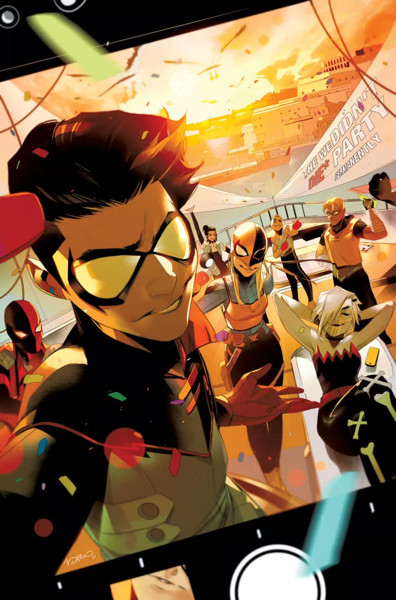 ROBIN #11 in February! 

It's time to PARTY!

Cover by <a href="/SimoneDiMeo_/">Simone Di Meo</a>!