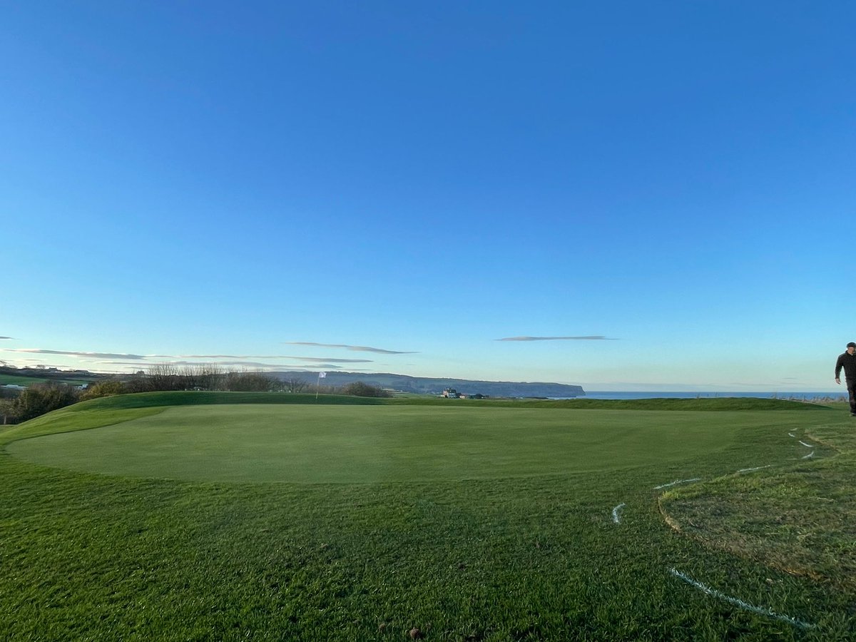 SwingForm's tweet photo. Thanks for the site visit today @nj_wild @Alexmcd84 to discuss our requirements for next year. Very interesting to learn the benefits of @Quadropdosing. Our greens continue to improve this season, responding superbly to recent apps of @Terralift T Plex and Rocastem https://t.co/JN6DsMYmwX