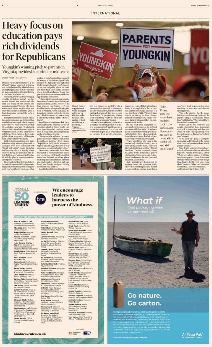 FarrahGDP's tweet photo. I'm also honoured to have been featured in the @FinancialTimes @FT along with other Leading Lights #leadwithkindness https://t.co/rS6D2Furyy