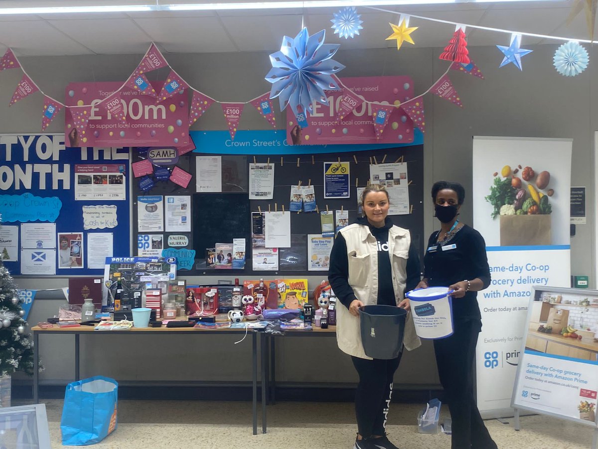 🥳🥳Fundraising fun <a href="/coop/">Mike Cooper</a> Crown Street 👑 with a tombola for Cash for Kids. Customers and colleagues have raised £154 so far. Thanks to everyone who donated prizes. 🎁
We're celebrating <a href="/coopuk/">Co-op</a> Local Community Fund payout day with our local causes tomorrow!!