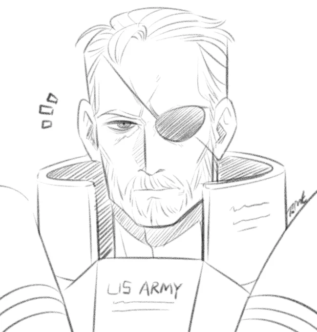 Take this Solidus off my hands. He's oddly tricky to scribble. #mgs 