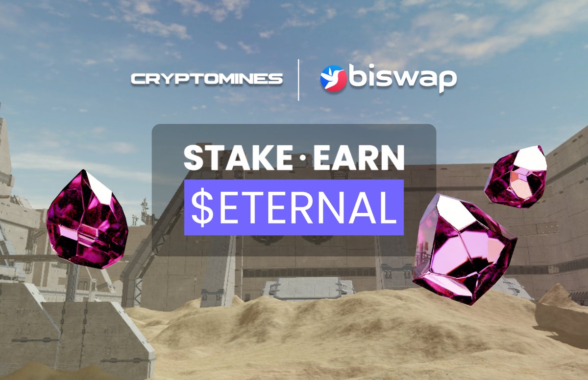 ✨ Hello Miners!✨ 

🚀 Now you can stake your $ETERNAL in Biswap and receive more $ETERNAL.

Stake $ETERNAL - Earn $ETERNAL.

biswap.org/pools/stake_to…

🪙 A new way to multiply your precious $ETERNAL.

🖖 Safe travels, explorers! 🚀