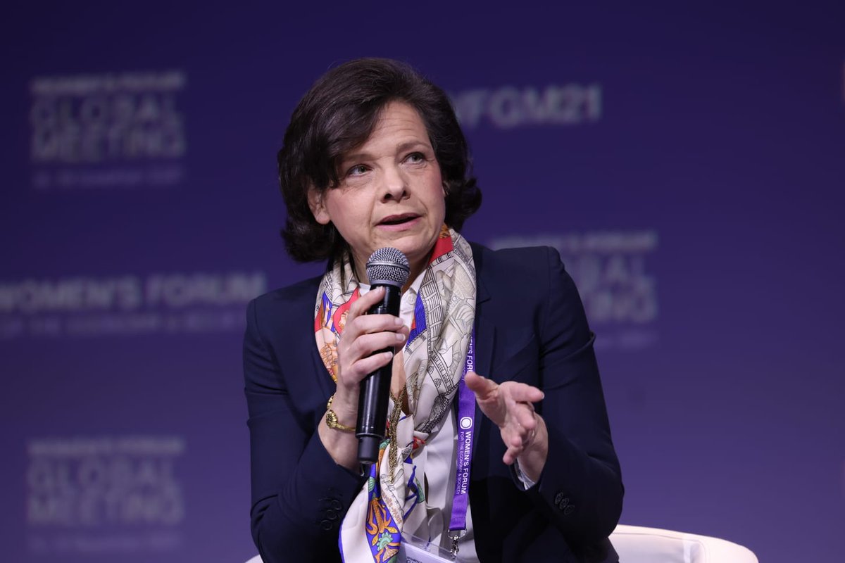 Womens_Forum's tweet photo. 💪"We need leaders that are different from what we had in the past, we have to reinvent ourselves." @anne_agh President at @Womens_Forum and Member of the Directoire at @PublicisGroupe #WFGM21 #Women4Inclusion #AllOnBoard https://t.co/DxPR1LRXkl