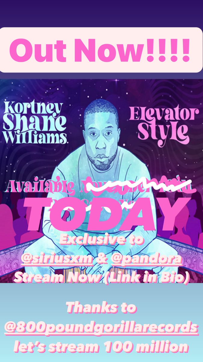Today is the day! My new #ComedyAlbum #ElevatorStyle w/ 800 Pound Gorilla Records is streaming now exclusively on SiriusXM &amp; Pandora 
(Link in Bio)
800PGR.lnk.to/ElevatorStyleTW

Please help ya boy out and stream
Appreciate all your support 
#StandupComedy #SeattleComedy