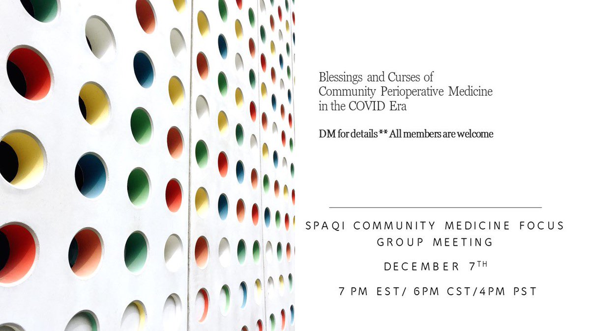 ABhandariMD's tweet photo. Many Community Hospital Based Periop programs have endured challenges as an aftermath of the COVID pandemic. Others have achieved gains. How is your program doing? Join us for an open discussion on Dec 7th at 7pm EST. DM for details. All are welcome! @SPAQIedu https://t.co/S8maxXG7BS