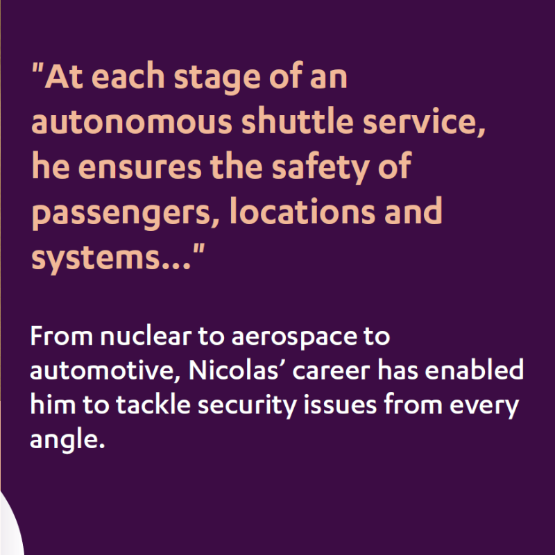 Transdev's tweet photo. [#BehindTheScenes] Because every day they make the future of #AutonomousMobility a little more concrete, we invite you to dive into the daily life of Nicolas, Safety Manager at @Transdev Autonomous Transport System team. Click to find out more ⤵

#ATS #MobilityChangeMakers