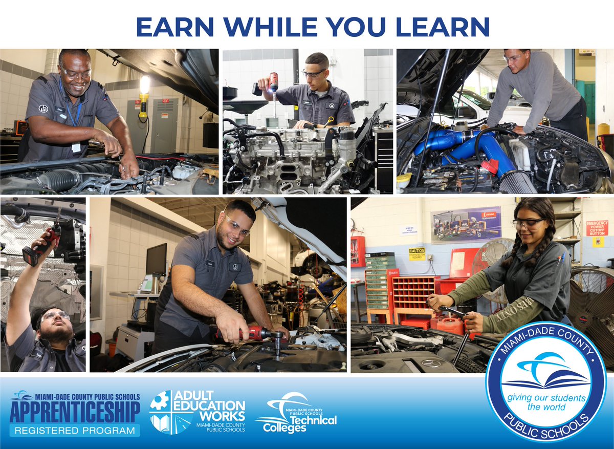 Celebrating National Apprenticeship Week - creating on-the-job training opportunities for new practitioners in a trade or profession. A positive gain for both industry and trainee. #TechnicalCollege #TradeSchool #MiamiDade #DadeCounty #Apprenticeship #trainingopportunities